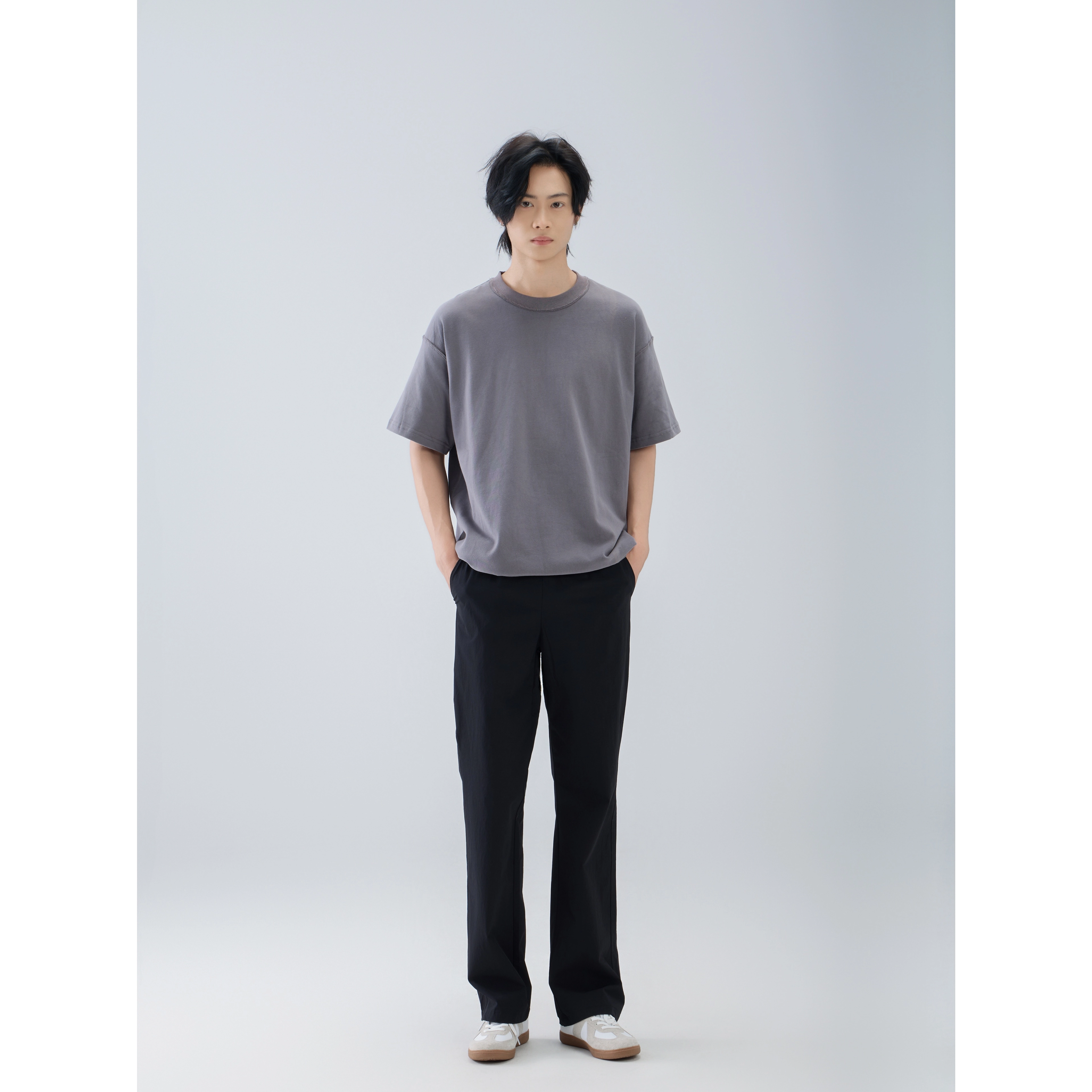 怪兽实验室 夏季薄款凉感简约三本针直筒日常通勤百搭休闲裤 男女同款