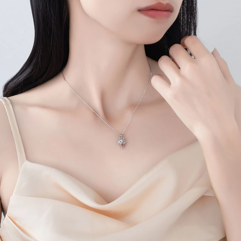 琦珂 萌龙吉祥国风锁骨链可爱国潮 项链 女款