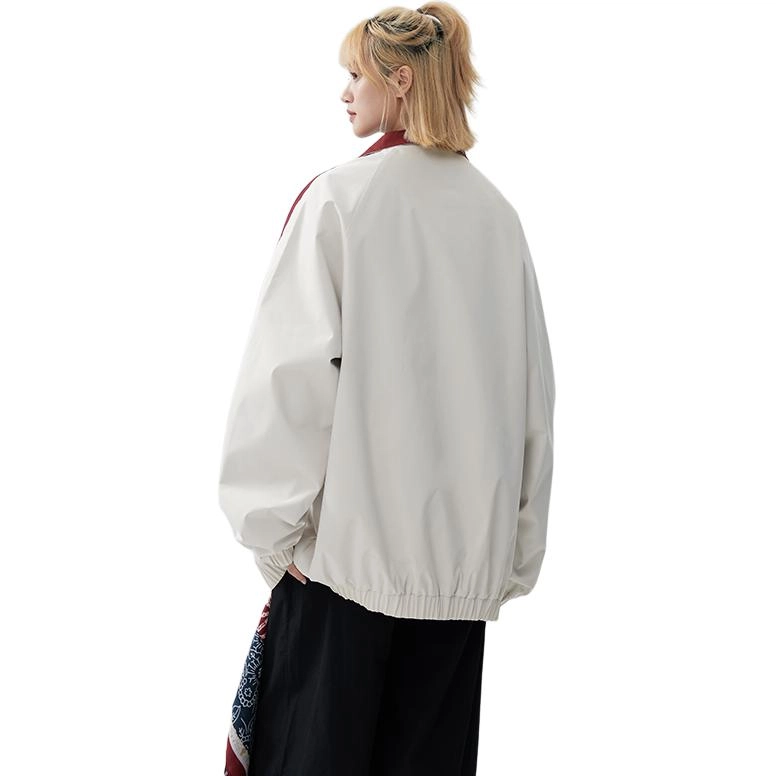【Cleanfit棒球风】蓝精灵 潮流教练服勋章拼接嘻哈撞色双面穿立领秋冬运动机车风拉链休闲防风防溅水夹克外套 男女同款