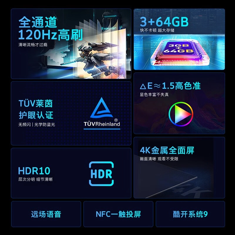 coocaa K3 Pro 55 120Hz 3+64G 55P3D Max
