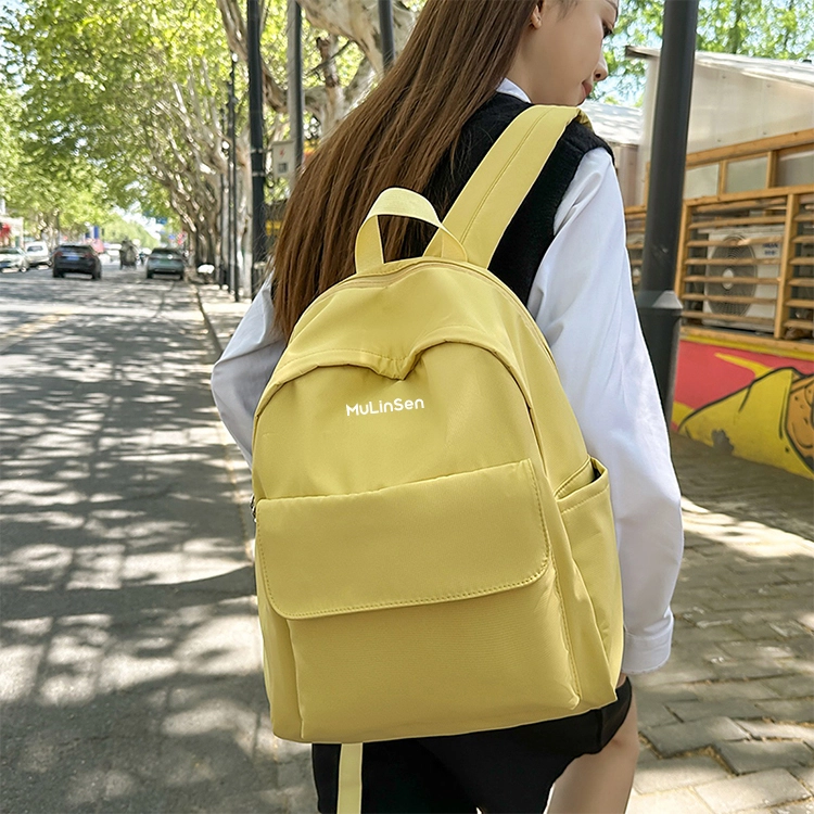 木林森 日系复古原宿风简约百搭 帆布 双肩包 男女同款情侣款 多色