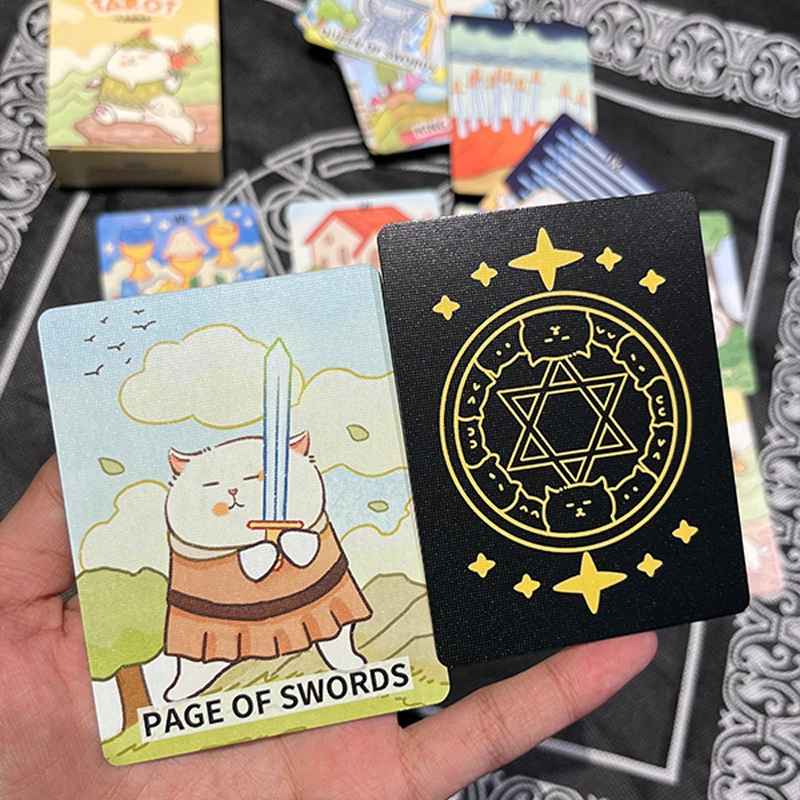 一点潮玩 九鱼酱塔罗牌 卡通动漫喵款 创意 可爱 治愈 桌游