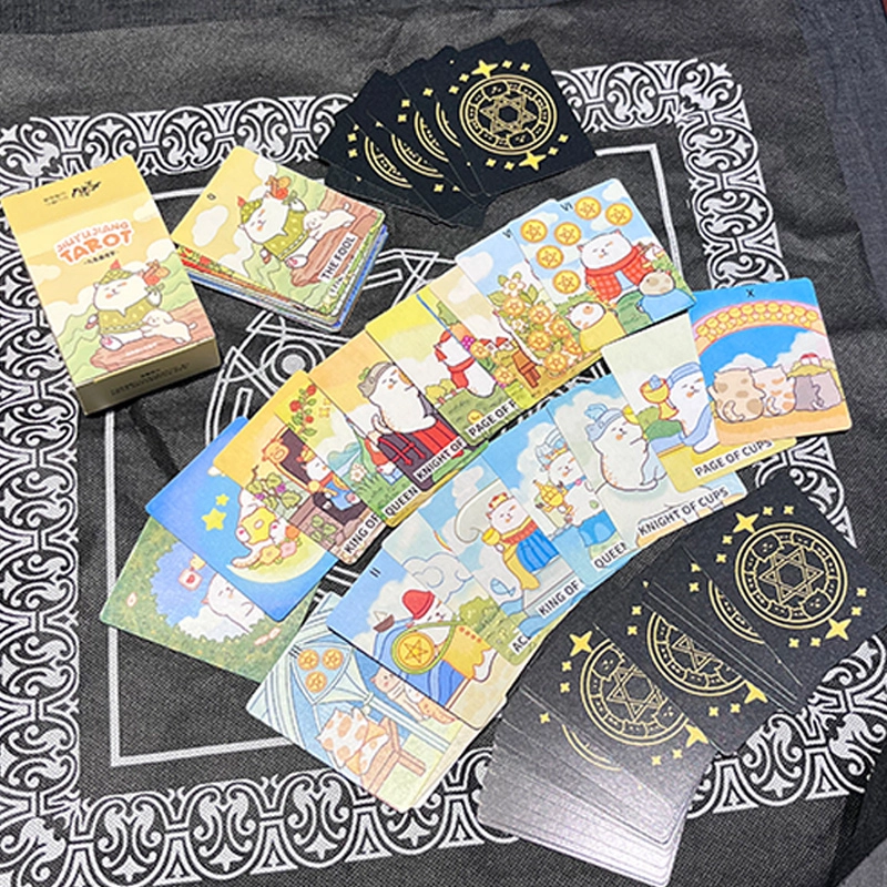 一点潮玩 九鱼酱塔罗牌 卡通动漫喵款 创意 可爱 治愈 桌游