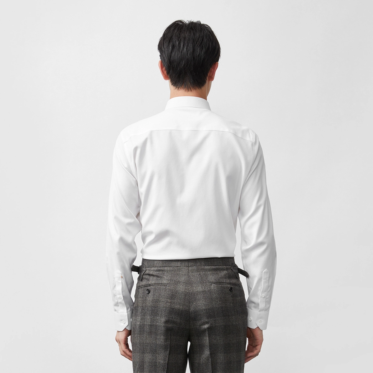 利郎 商务休闲纯色合身极简风耐洗长袖衬衫 男款