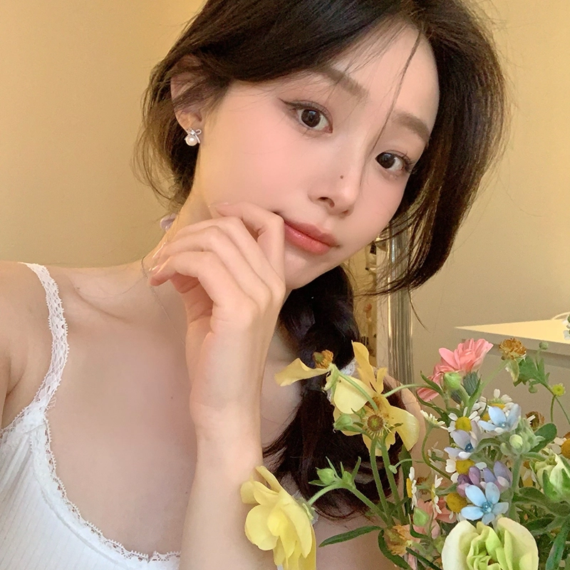 芒果饰品 气质蝴蝶结轻奢高级优雅 锆石 耳环 女款