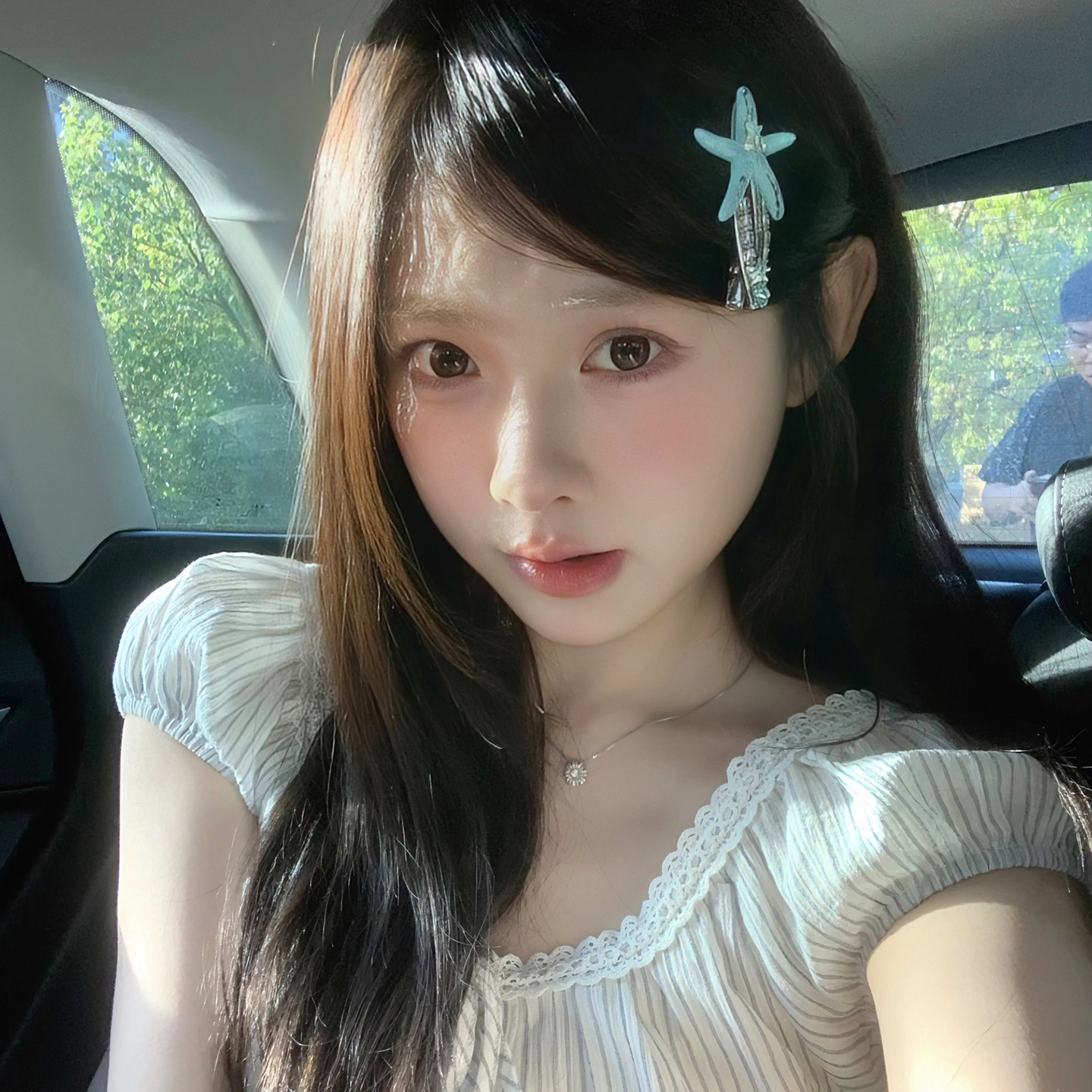 芒果饰品 甜美海星鸭嘴夹侧边夹头饰发卡 合金 发夹 女款