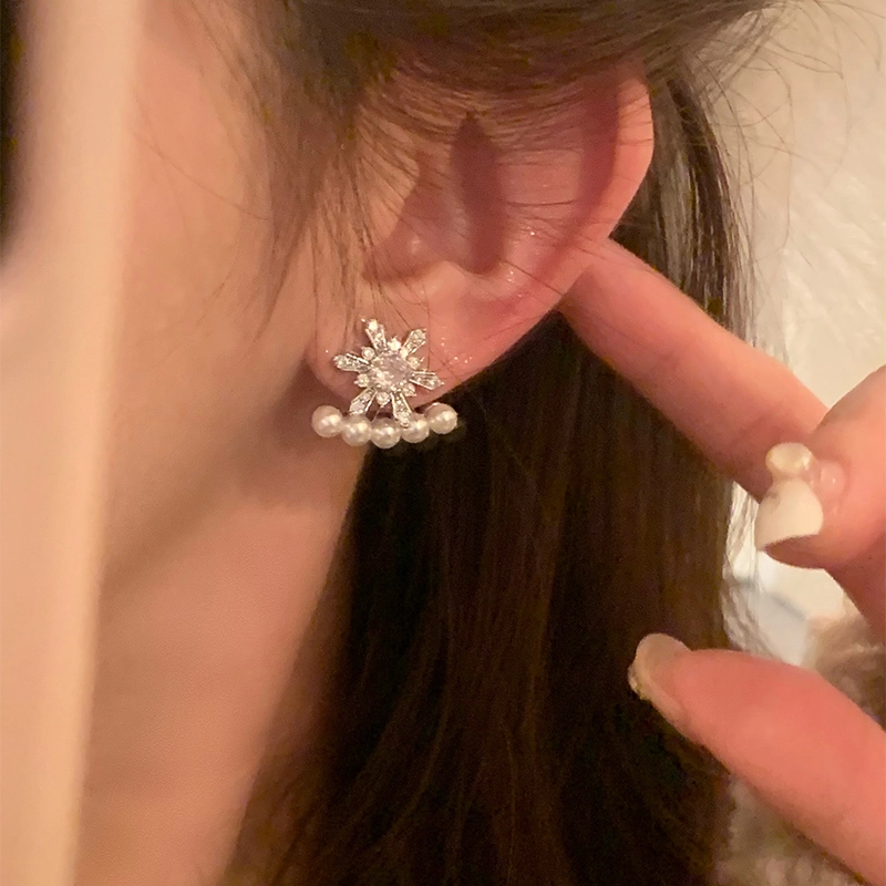 芒果饰品 闪粉圣诞树耳饰 精致轻奢甜美高级感 铜 耳环 女款