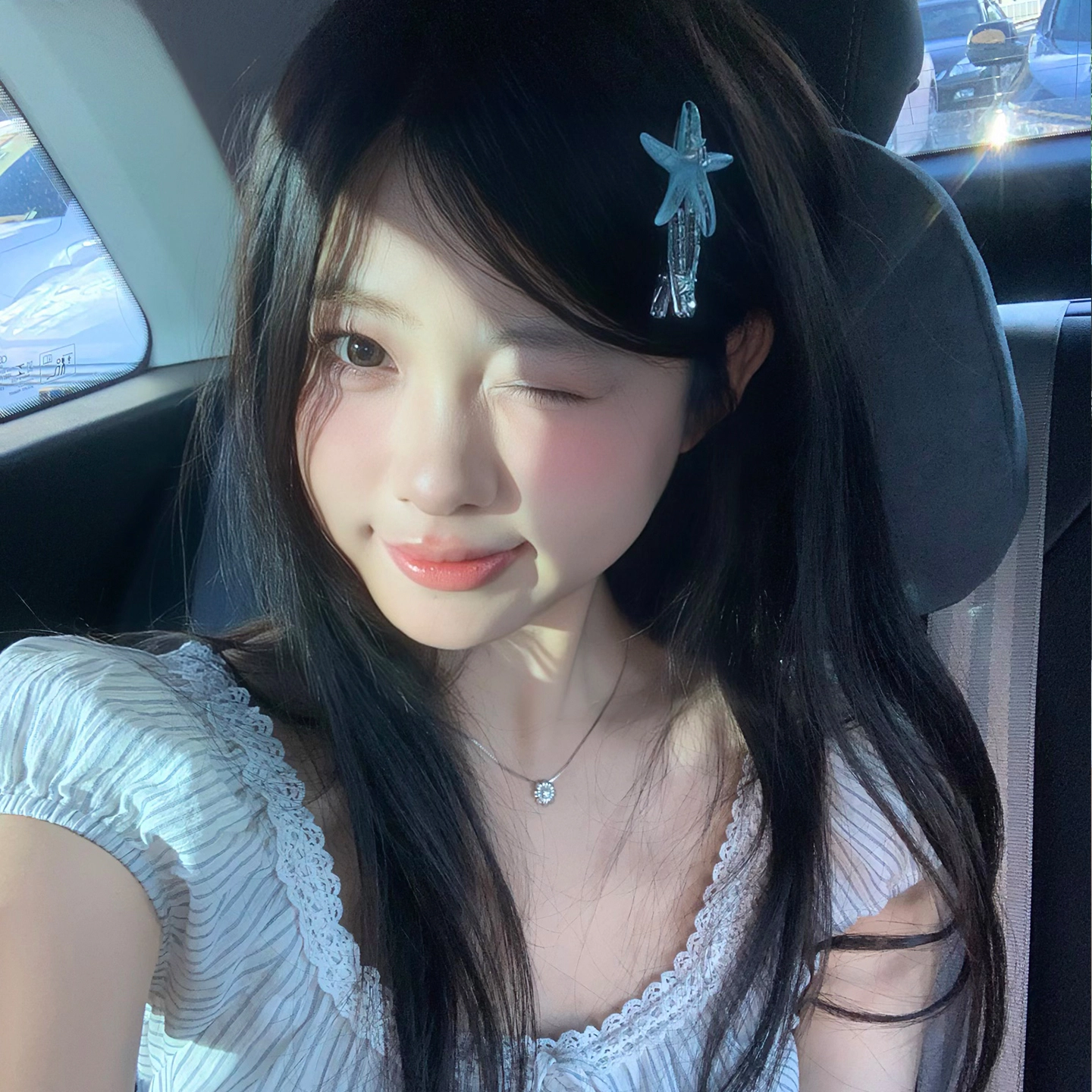 芒果饰品 甜美海星鸭嘴夹侧边夹头饰发卡 合金 发夹 女款