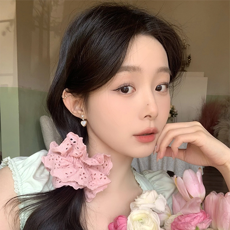 芒果饰品 氛围花边大肠高弹力蕾丝 发圈 女款
