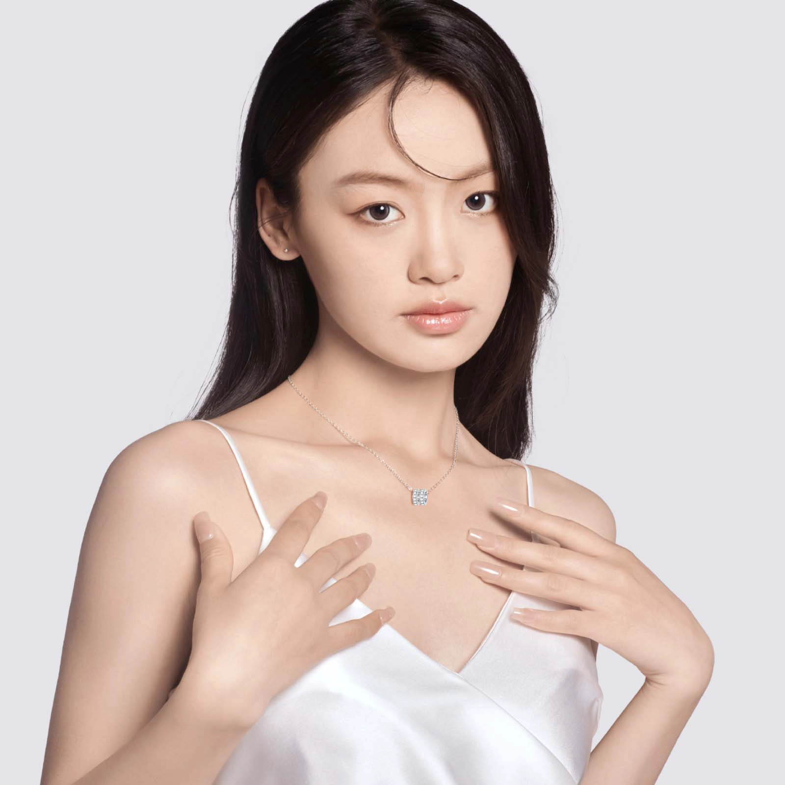钻石小鸟 小蛮腰环钻锁骨链 小清新气质优雅颈链 韩系轻奢首饰 足银 项链 女款