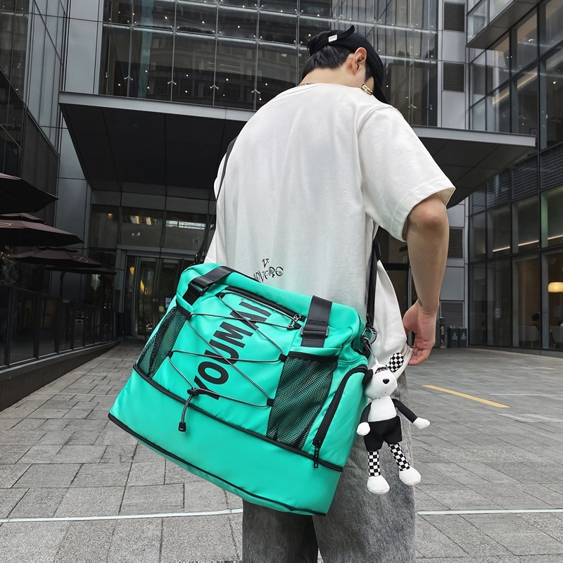 多功能运动训练游泳独立鞋仓 尼龙 健身包 中号 男女同款情侣款 青绿色/军绿色/粉色/黑色/红色/黄色/卡其色