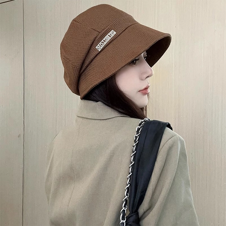 雅鹿优选 日系小众设计复古百搭潮流显脸小 聚酯纤维 渔夫帽 男女同款情侣款