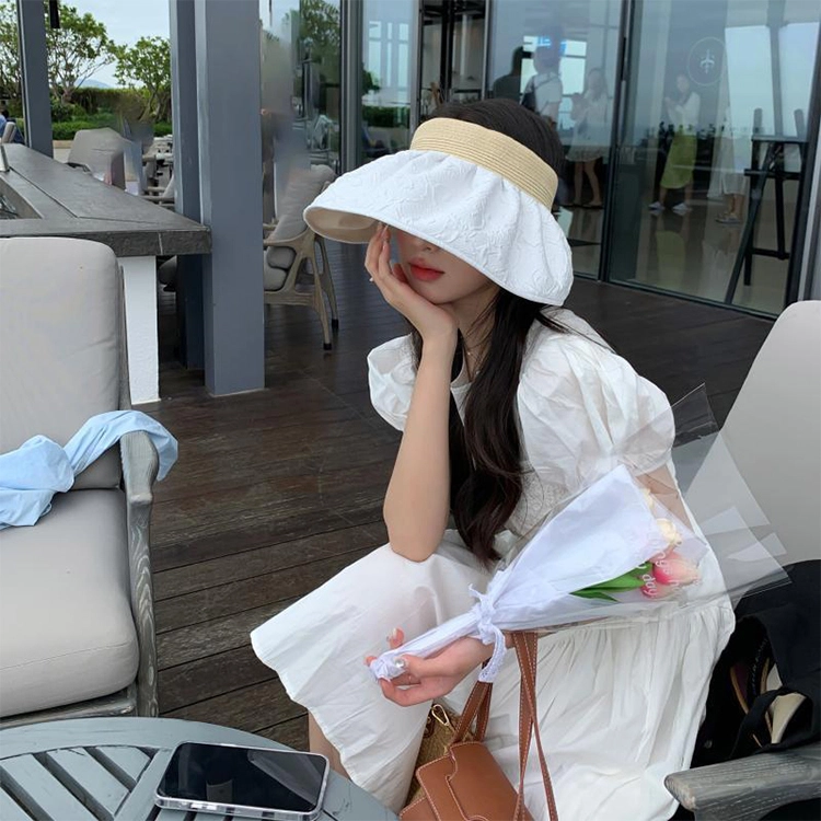 雅鹿优选 夏日沙滩小清新透气轻盈舒适户外运动遮阳 聚酯纤维 防晒帽 女款