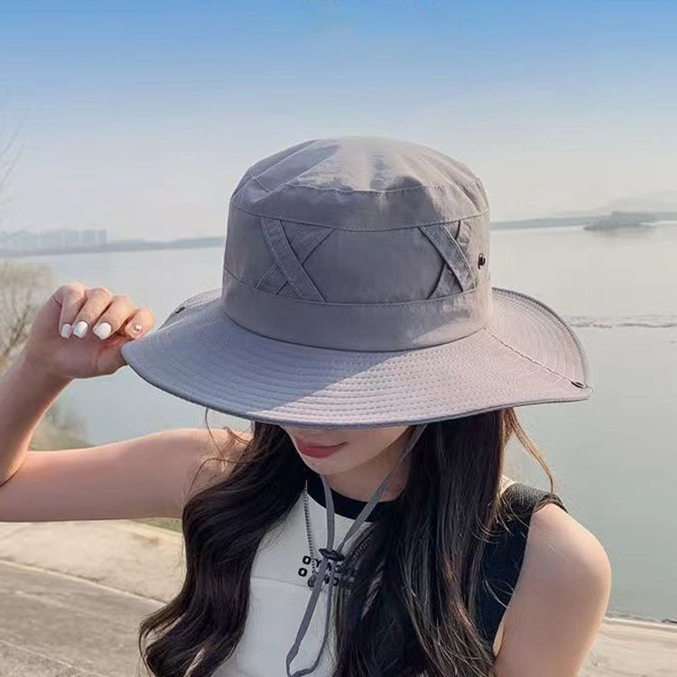 雅鹿优选 登山露营徒步户外出游防晒钓鱼遮阳大檐显脸小 聚酯纤维 渔夫帽 男女同款情侣款