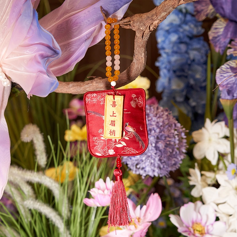 大英博物馆 东方梦境系列 喜上眉梢香囊车载 包包 清新花香调 聚酯纤维 挂件 男女同款情侣款
