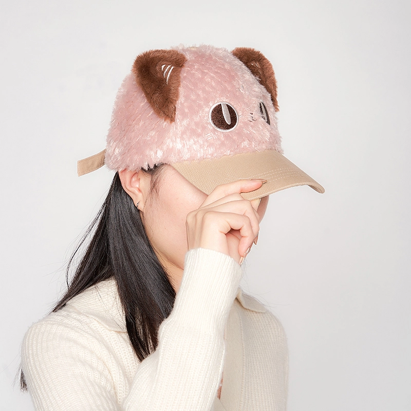 大英博物馆 盖亚·安德森猫和她的朋友们系列萌猫毛绒刺绣 聚酯纤维 鸭舌帽 男女同款情侣款