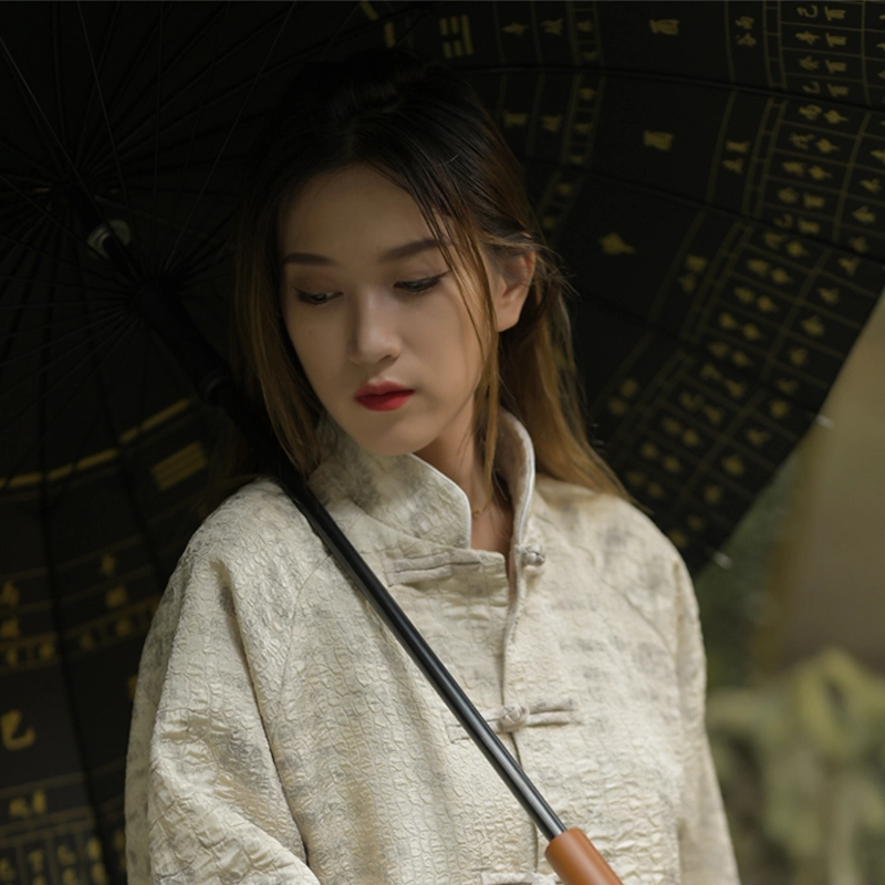 三省六部 【伏羲】新中式秋季中国风蛇纹提花轻奢盘扣褶皱唐装夹克 男女同款