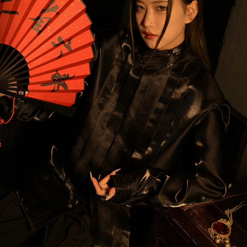 三省六部 纯色宽松薄款长袖衬衫 男女同款