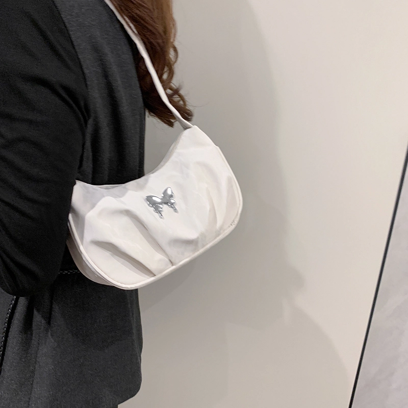 辛巴赫 简约可爱潮流百搭休闲腋下包 尼龙 单肩包 常规 女款 白色/黑色/粉色/蓝色