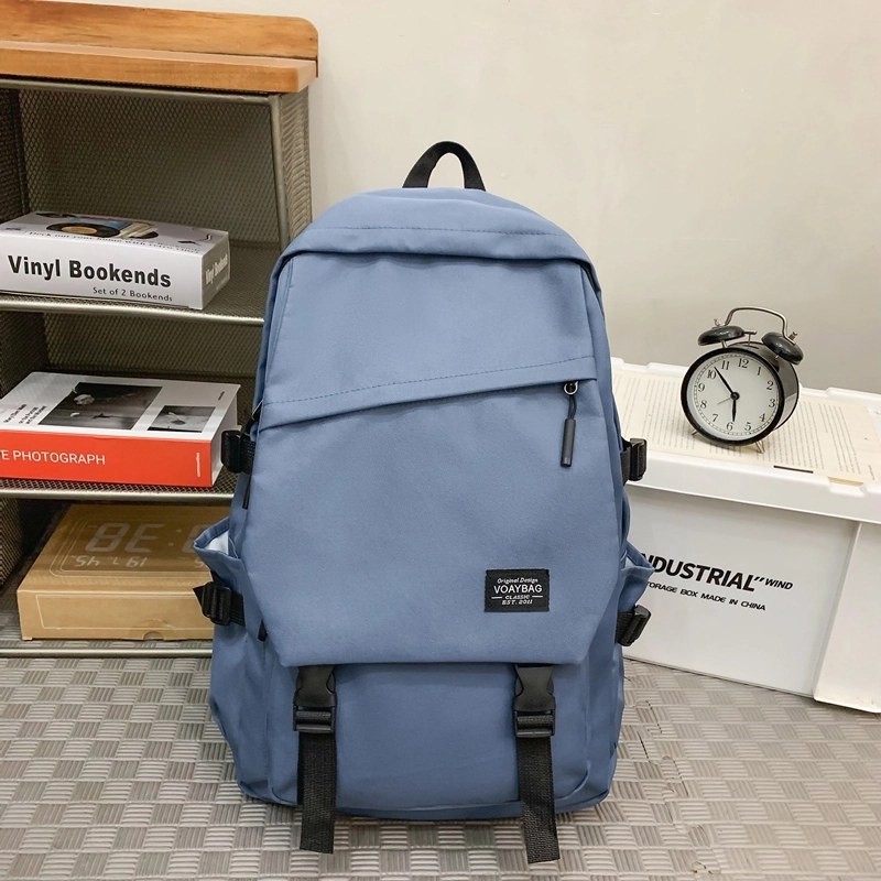 辛巴赫 时尚百搭休闲潮流学生背包 尼龙 双肩包 常规 男女同款情侣款 紫色