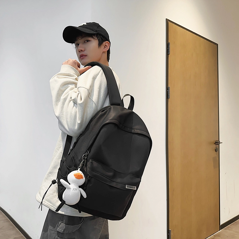 辛巴赫 简约百搭休闲学生书包大容量学院风潮流电脑背包 尼龙 双肩包 常规 男女同款情侣款 多色