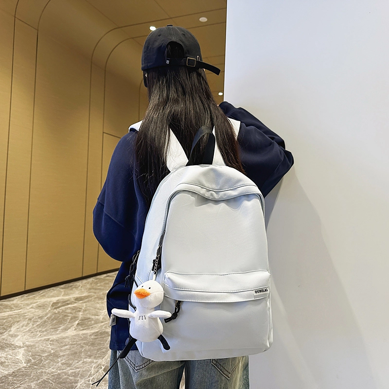 辛巴赫 简约百搭休闲学生书包大容量学院风潮流电脑背包 尼龙 双肩包 常规 男女同款情侣款 多色