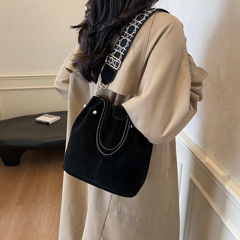 辛巴赫 时尚复古小众高级感 麂皮 单肩包手提包 女款 多色