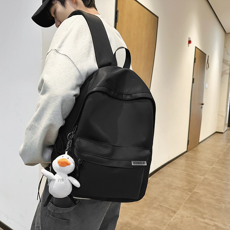 辛巴赫 简约百搭休闲学生书包大容量学院风潮流电脑背包 尼龙 双肩包 常规 男女同款情侣款 多色