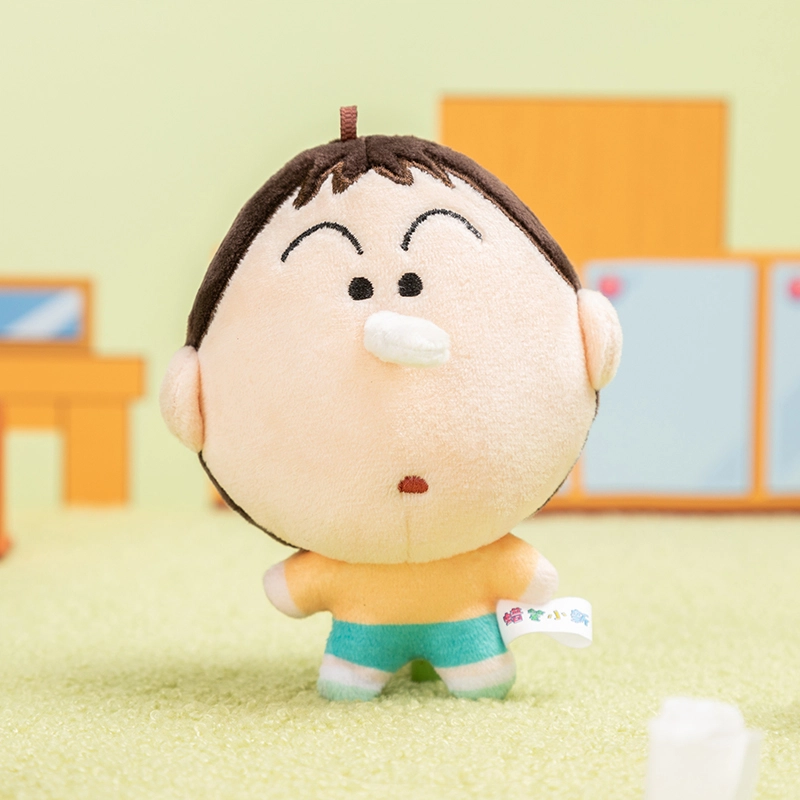 歪瓜出品 蜡笔小新角色 毛绒钥匙扣公仔玩偶 可爱卡通书包挂饰 谷圈挂件
