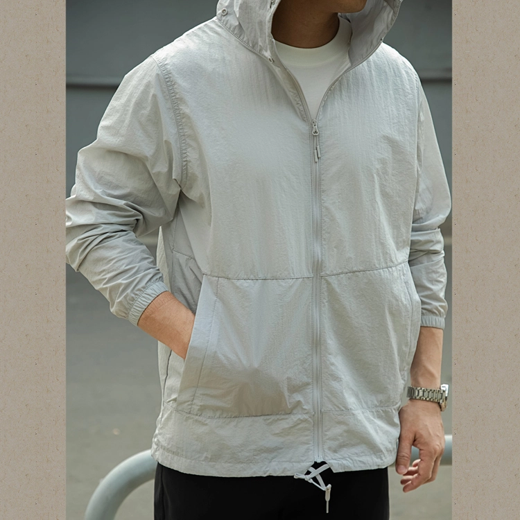 唔刃 美式工装休闲轻薄连帽防晒服 男款