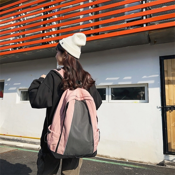 度森袋鼠 大容量设计感撞色旅行通用轻便 尼龙 双肩包 常规 男女同款情侣款 多色