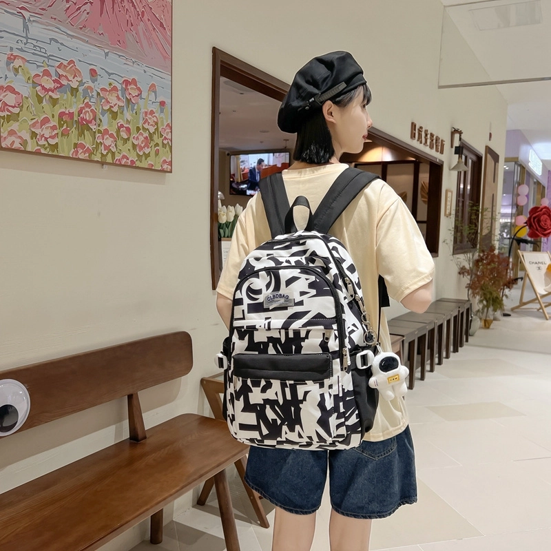 度森袋鼠 初中生大容量高颜值韩版高中生 尼龙 双肩包 男女同款情侣款 奖杯款/字母款/小熊款