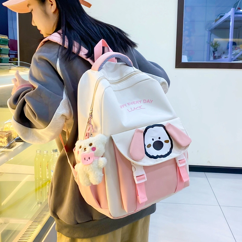 度森袋鼠 卡通小狗休闲 尼龙 组合装 女款 多色