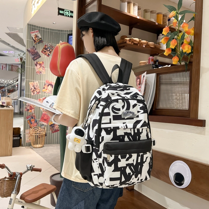 度森袋鼠 初中生大容量高颜值韩版高中生 尼龙 双肩包 男女同款情侣款 奖杯款/字母款/小熊款
