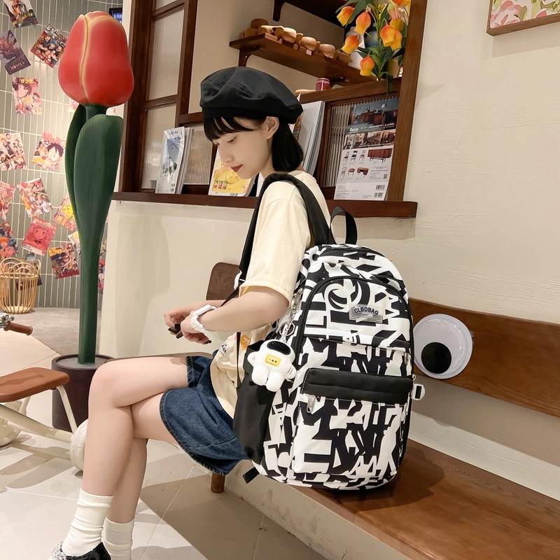 度森袋鼠 初中生大容量高颜值韩版高中生 尼龙 双肩包 男女同款情侣款 奖杯款/字母款/小熊款