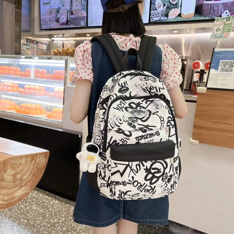 度森袋鼠 初中生大容量高颜值韩版高中生 尼龙 双肩包 男女同款情侣款 奖杯款/字母款/小熊款