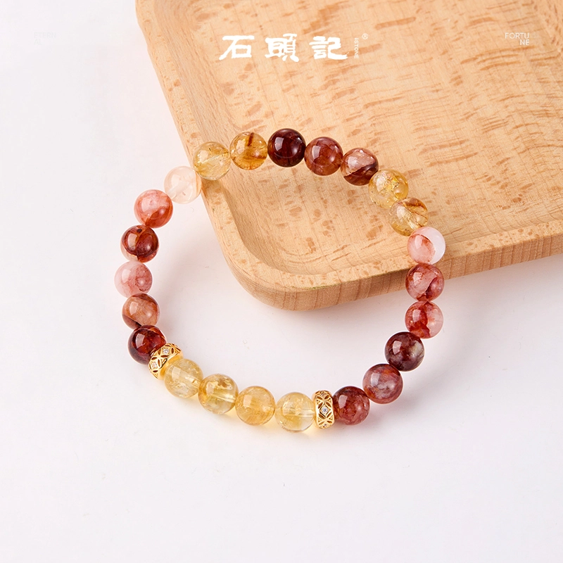 石头记 一路繁花  暴富做个富婆 诸事顺利 事业上 红胶花 手串 女款