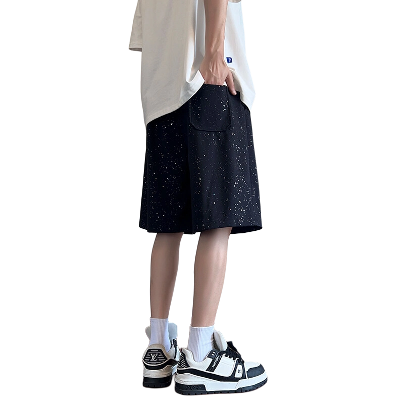 零氏 美式高街满天星斑点满印星星运动百搭休闲短裤 男女同款