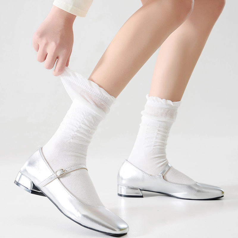 棉基因 甜美卡通舒适亲肤柔软百搭居家潮流休闲抑菌甜妹仙女袜可爱透气中筒袜 女款 组合款