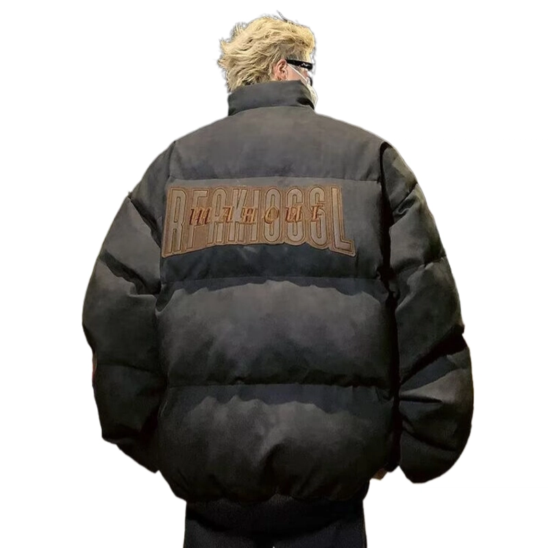 玉儿恋 复古美式宽松秋冬加厚保暖长袖棉服 男款