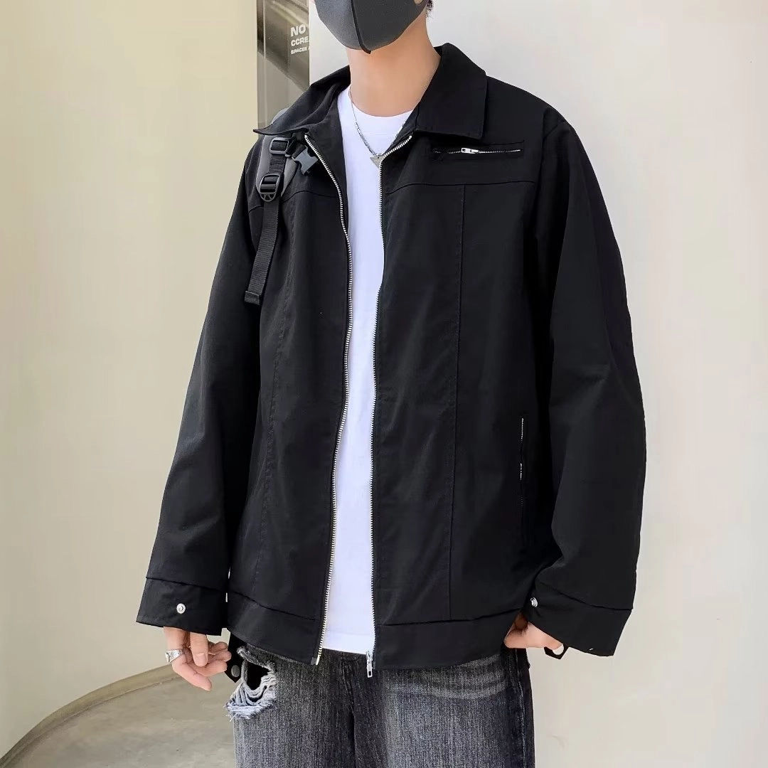 玉儿恋 长袖百搭潮外穿标准青春流行文艺气质夹克外套 男款