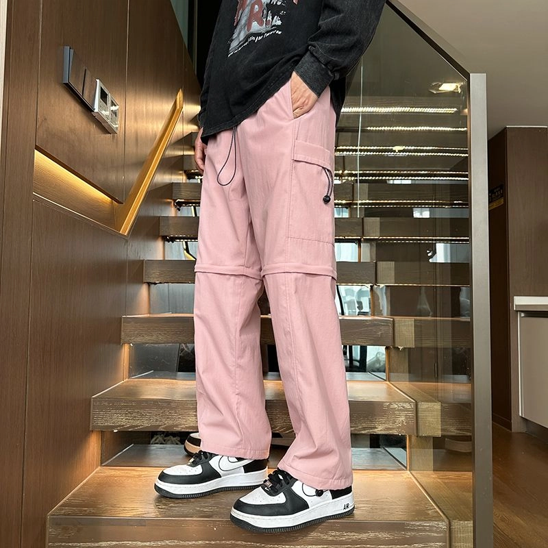 玉儿恋 工装直筒宽松运动可拆卸休闲裤 男款