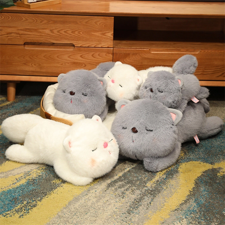 爱冰清 团团猫 小奶猫 猫咪抱枕 安抚哄睡 玩偶 毛绒公仔