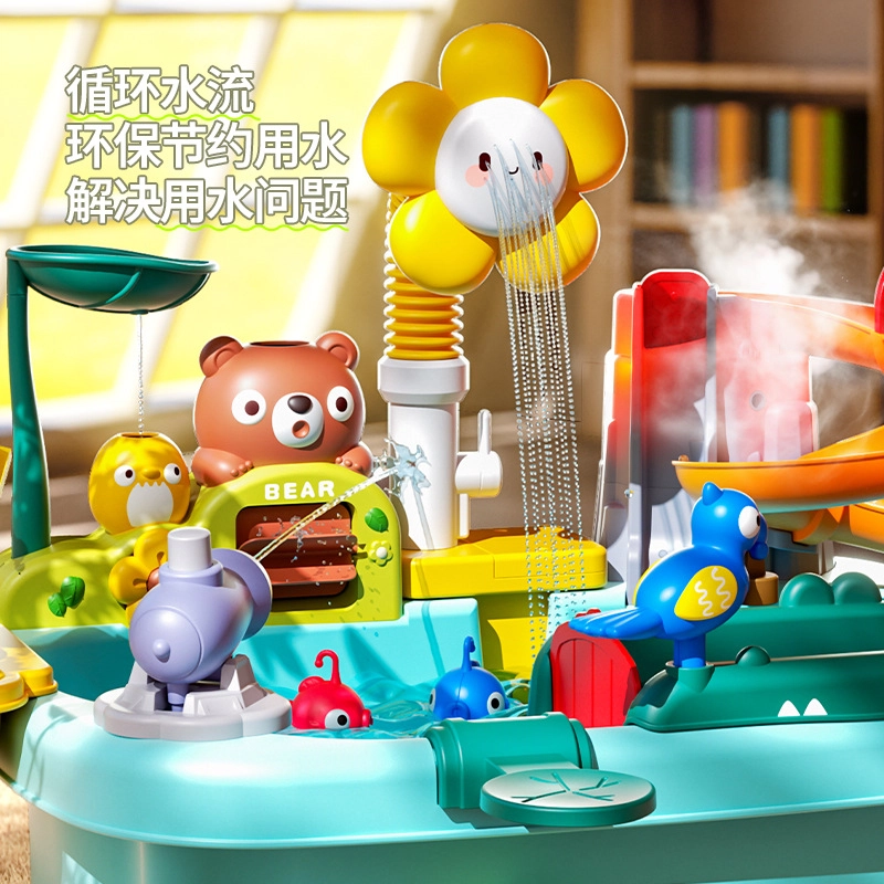 蒙小仔 水上乐园钓鱼池电动水龙头 玩具