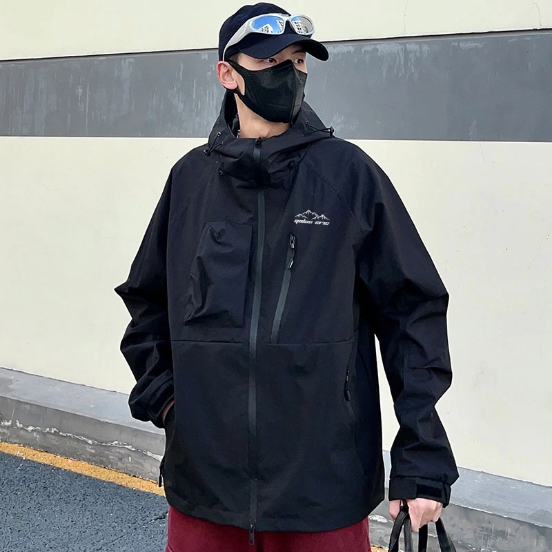 雅鹿  山系系列 机能登山徒步防风防水透气保暖抓绒内胆可拆卸三合一连帽耐磨 冲锋衣 男女同款