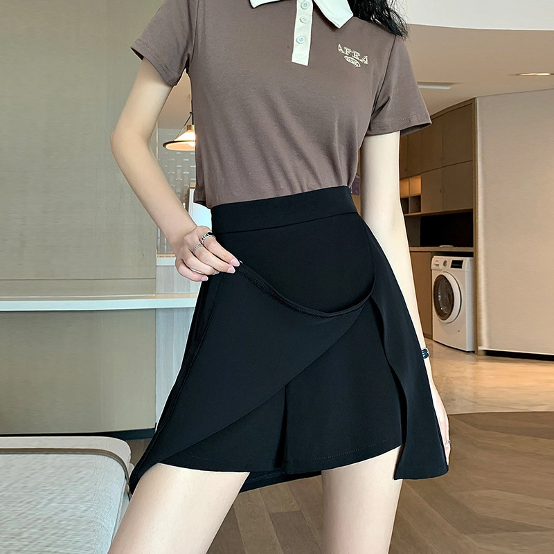 轻迎 高腰简约通勤休闲短裙 女款