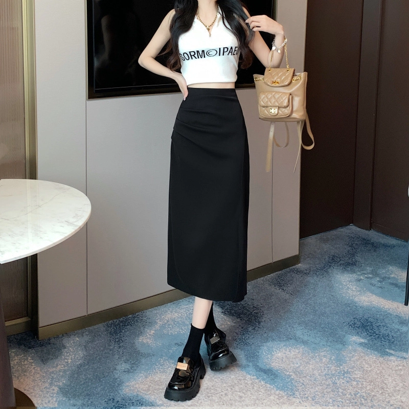 轻迎 时尚舒适修身中腰休闲短裙 女款