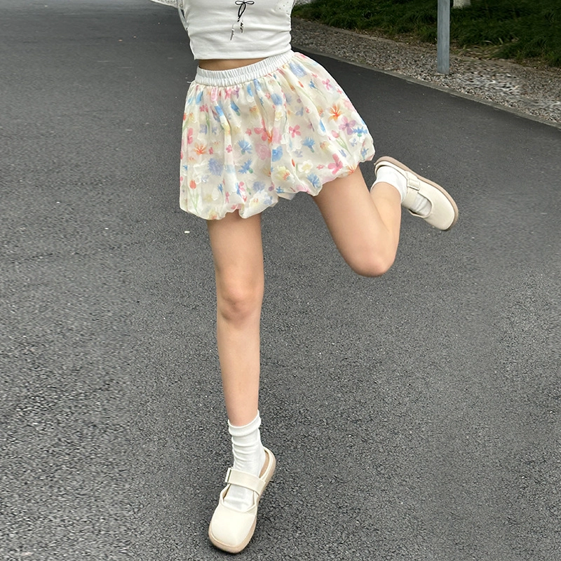 轻迎 高腰宽松百搭休闲短裙 女款