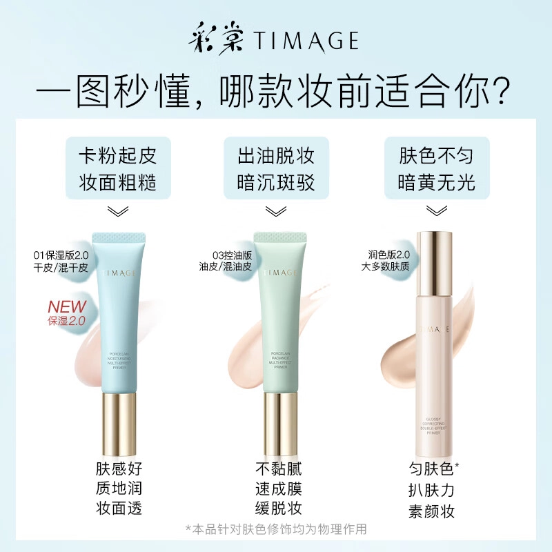 彩棠大师妆前乳 体验装 保湿控油 润色打底服帖隔离霜