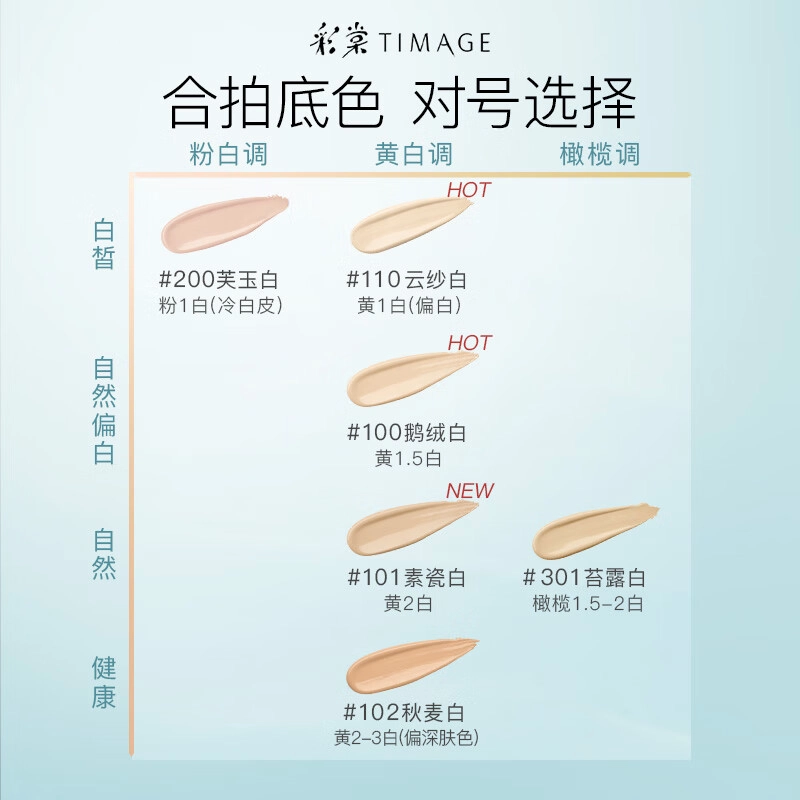彩棠 粉底液+遮瑕盘彩妆套装 控油自然无瑕持久不脱妆服帖不卡粉 痘印黑眼圈斑点 混油皮干皮